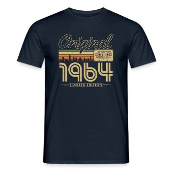 1964 Jahrgang Geburtstag Vintage Retro Geschenk - Männer T-Shirt - Navy - Vorne - AI Model Male 178 light (178cm)