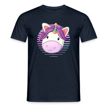 Cute unicorn picture - Men's T-Shirt - navy - Front - AI Model Male 178 light (178cm)