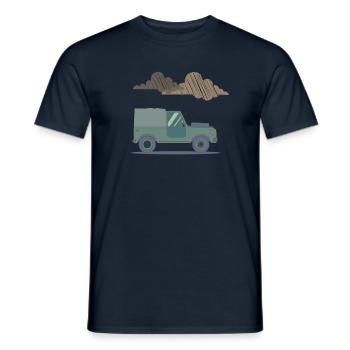 Outdoor vehicle clouds - Men's T-Shirt - navy - Front - AI Model Male 178 light (178cm)