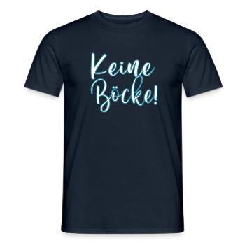 Keine Böcke - Männer T-Shirt - Navy - Vorne - AI Model Male 178 light (178cm)