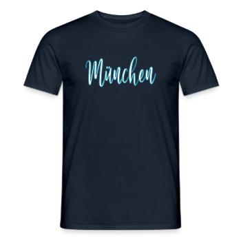 München - Männer T-Shirt - Navy - Vorne - AI Model Male 178 light (178cm)