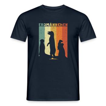 Süße Erdmännchen Bild & Lustige Erdmännchen Baby - Männer T-Shirt - Navy - Vorne - AI Model Male 178 light (178cm)