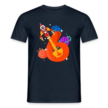 Children 6th birthday 6 years old to - Men's T-Shirt - navy - Front - AI Model Male 178 light (178cm)