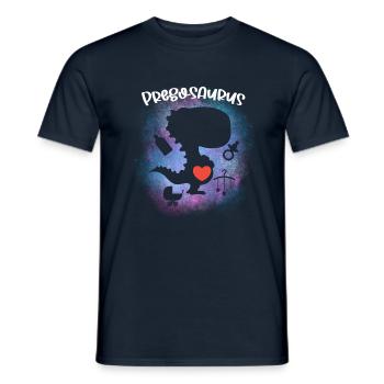 Pregosaurus Pregnancy Announcement - Men's T-Shirt - navy - Front - AI Model Male 178 light (178cm)