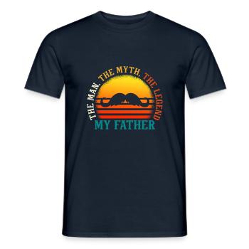 Der Mann Der Mythos Die Legende Vater - Männer T-Shirt - Navy - Vorne - AI Model Male 178 light (178cm)