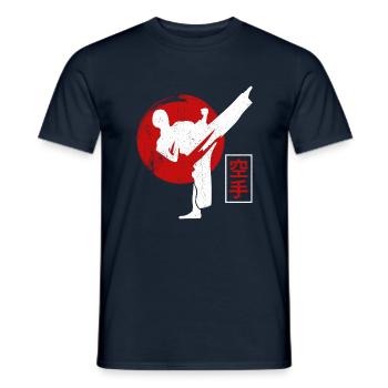 Karate Fighter Black Belt Karate Kick - Men's T-Shirt - navy - Front - AI Model Male 178 light (178cm)
