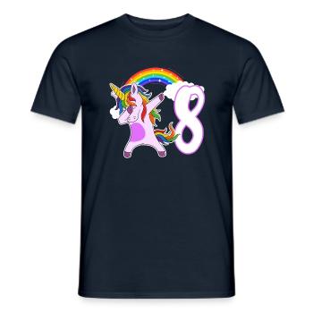 Dabbing Licorne J’ai 8 ans - T-shirt homme - marine - Devant - AI Model Male 178 light (178cm)