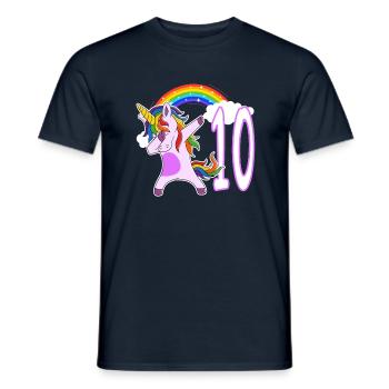Dabbing Licorne J’ai 10 ans - T-shirt homme - marine - Devant - AI Model Male 178 light (178cm)