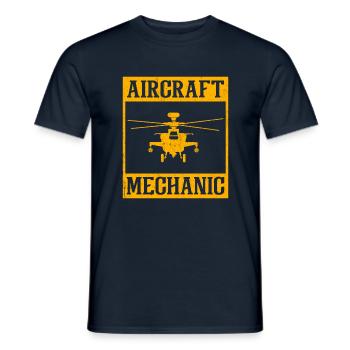 Mécanicien d’aéronefs mécaniciens aéronautiques - T-shirt homme - marine - Devant - AI Model Male 178 light (178cm)