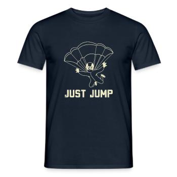 Skydiving - Men's T-Shirt - navy - Front - AI Model Male 178 light (178cm)