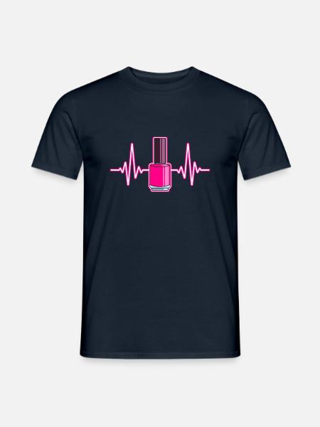 Nail Technician Nail Polish - Men's T-Shirt - navy