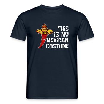 Mexikanisches Coustume Chili & Sombrero - Männer T-Shirt - Navy - Vorne - AI Model Male 178 light (178cm)