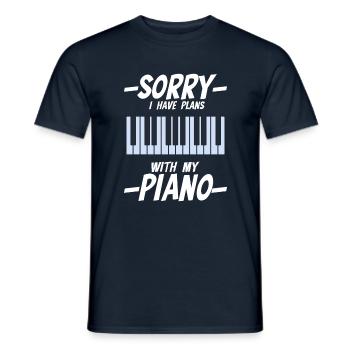 Piano Player Piano Keys - Men's T-Shirt - navy - Front - AI Model Male 178 light (178cm)