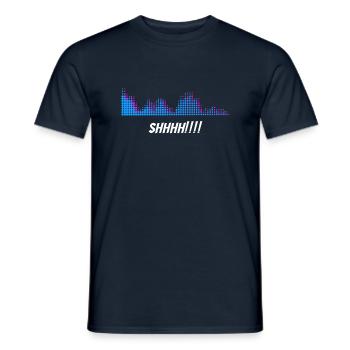 Ingénieur du son Shhhh - T-shirt homme - marine - Devant - AI Model Male 178 light (178cm)
