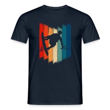 Wakeboard Vintage Wakeboarding - T-shirt homme - marine - Devant - AI Model Male 178 light (178cm)