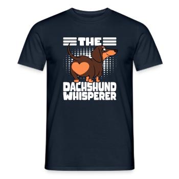 Dachshund Butt The Dachshund Whisperer - Men's T-Shirt - navy - Front - AI Model Male 178 light (178cm)
