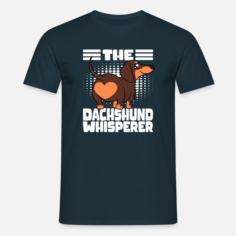 Dackel-Hintern Der Dackelflüsterer - Männer T-Shirt - Navy