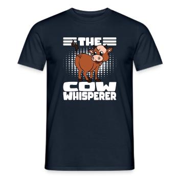 Cow's butt The Cow Whisperer - Men's T-Shirt - navy - Front - AI Model Male 178 light (178cm)