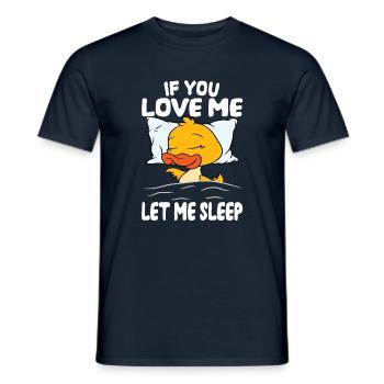 Laisse moi dormir canard - T-shirt homme - marine - Devant - AI Model Male 178 light (178cm)