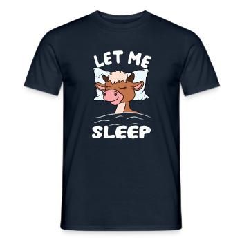 Schlafende Ziege Lass mich schlafen - Männer T-Shirt - Navy - Vorne - AI Model Male 178 light (178cm)