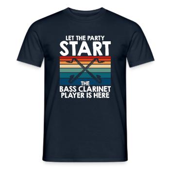 Clarinette basse Clarinette basse - T-shirt homme - marine - Devant - AI Model Male 178 light (178cm)