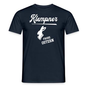 Klempner Frohe Ostern Ostergeschenk Klempnerei - Männer T-Shirt - Navy - Vorne - AI Model Male 178 light (178cm)