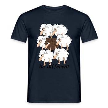 Schafherde - Männer T-Shirt - Navy - Vorne - AI Model Male 178 light (178cm)