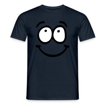 Funny Face, Cartoon Face, Trickfilm, - Männer T-Shirt - Navy - Vorne - AI Model Male 178 light (178cm)