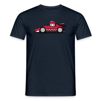 Race car funny humorous - Men's T-Shirt - navy - Front - AI Model Male 178 light (178cm)