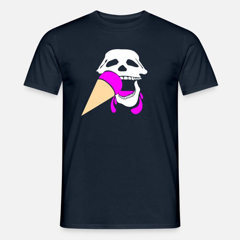 Totenkopf mit Eis - Männer T-Shirt - Navy