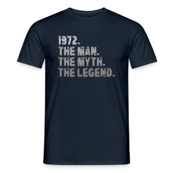 Millésime 1972 Anniversaire Homme Mythe Légende - T-shirt homme - marine - Devant - AI Model Male 178 light (178cm)
