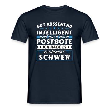 Gut aussehend intelligent - Postbote Edition - Männer T-Shirt - Navy - Vorne - AI Model Male 178 light (178cm)