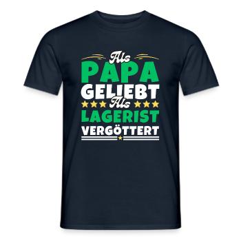 Als Papa geliebt, als Lagerist vergöttert - Männer T-Shirt - Navy - Vorne - AI Model Male 178 light (178cm)