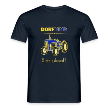 Dorfkind und stolz darauf-Fun Geschenk T-Shirt - Männer T-Shirt - Navy - Vorne - AI Model Male 178 light (178cm)
