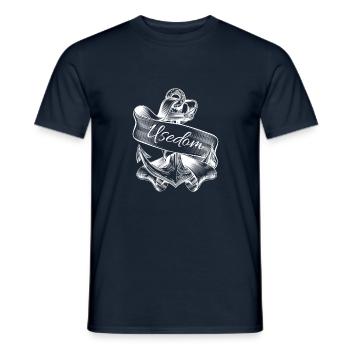 Usedom -Insel Usedom-Ostsee Urlaub - Männer T-Shirt - Navy - Vorne - AI Model Male 178 light (178cm)