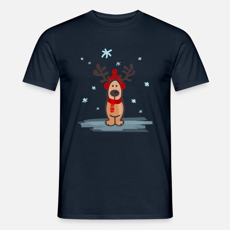 Weihnachten - Elch - Männer T-Shirt - Navy
