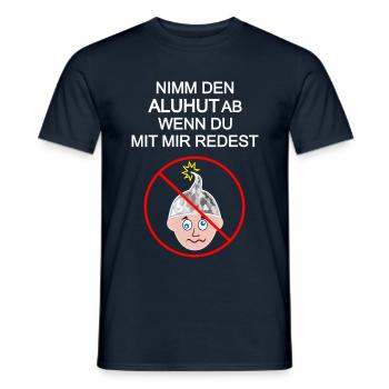 Aluhut, Verschwörung, Verschwörungstheoretiker - Männer T-Shirt - Navy - Vorne - AI Model Male 178 light (178cm)