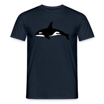 Killer whale shark ocean - Men's T-Shirt - navy - Front - AI Model Male 178 light (178cm)