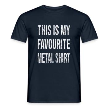 This is my favourite metal shirt - Männer T-Shirt - Navy - Vorne - AI Model Male 178 light (178cm)