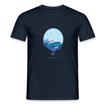 The Wave - Men's T-Shirt - navy - Front - AI Model Male 178 light (178cm)