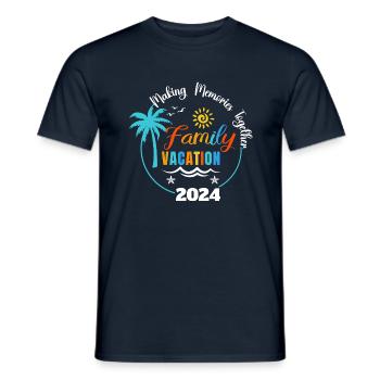 Familienurlaub: Gemeinsame Erinnerungen schaffen - Männer T-Shirt - Navy - Vorne - AI Model Male 178 light (178cm)