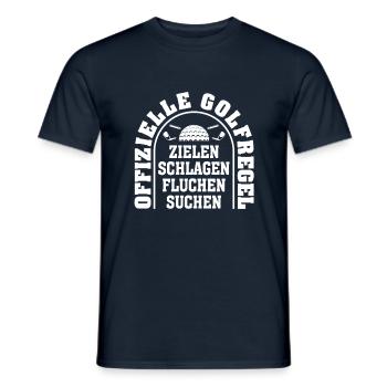 Offizielle Golfregeln lustiges Golf - Männer T-Shirt - Navy - Vorne - AI Model Male 178 light (178cm)