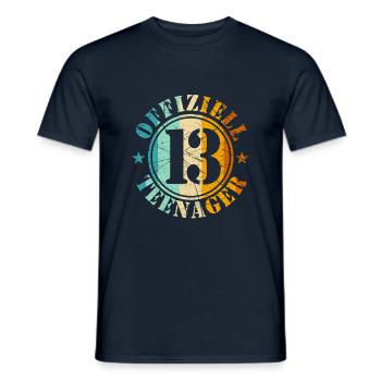 13th Birthday Boy - Men's T-Shirt - navy - Front - AI Model Male 178 light (178cm)