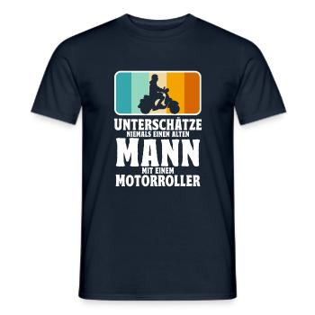 Scooter Rider Gifts Scooter Scooter - Men's T-Shirt - navy - Front - AI Model Male 178 light (178cm)