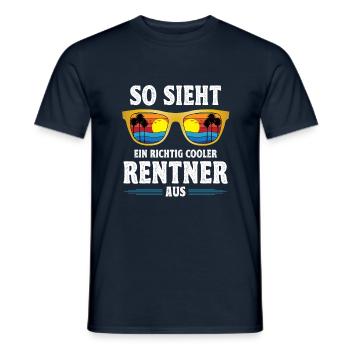 Retraité Retraité Reintentritt Retraite - T-shirt homme - marine - Devant - AI Model Male 178 light (178cm)