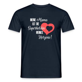Mama, Mama Superheldin, Mama Heldin, Mama Herz - Männer T-Shirt - Navy - Vorne - AI Model Male 178 light (178cm)