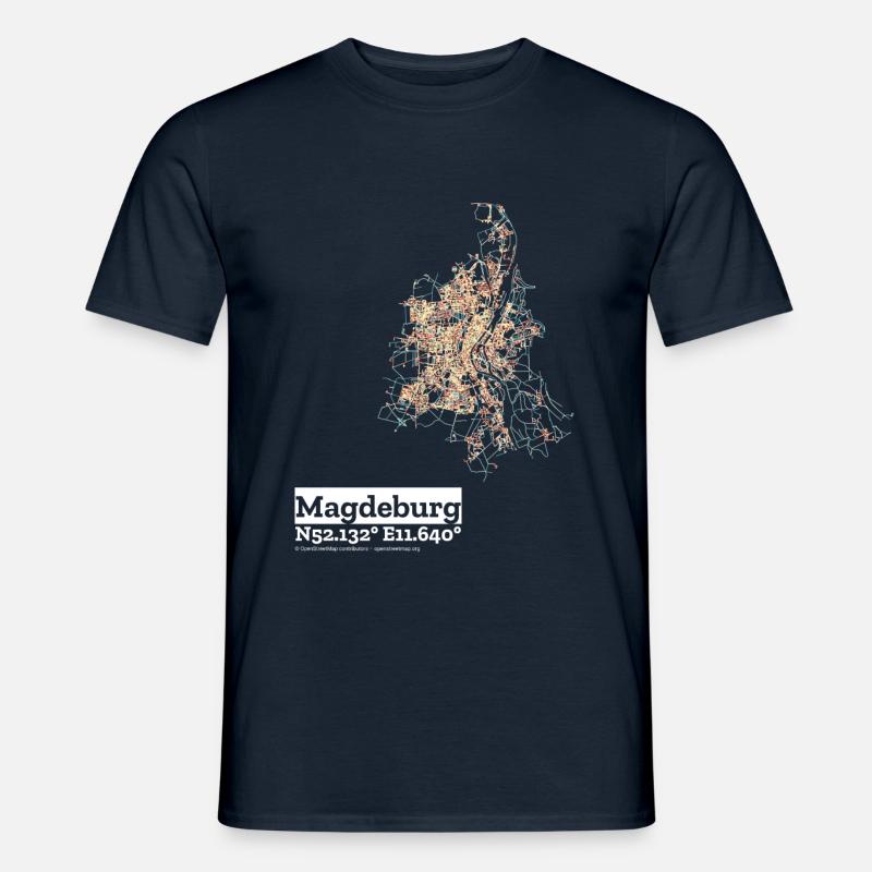 Magdeburg Basic Pastels - Männer T-Shirt - Navy