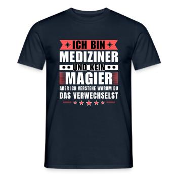Ich bin Mediziner und kein Magier - Männer T-Shirt - Navy - Vorne - AI Model Male 178 light (178cm)