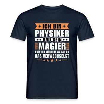 Ich bin Physiker und kein Magier - Männer T-Shirt - Navy - Vorne - AI Model Male 178 light (178cm)