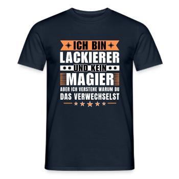 Ich bin Lackierer und kein Magier - Männer T-Shirt - Navy - Vorne - AI Model Male 178 light (178cm)